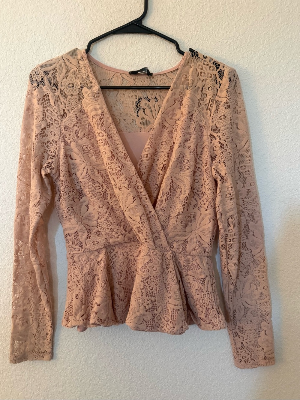 bebe Blush Lace Dress Overlay